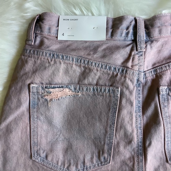 NWT American Eagle Outfitters Mom Short purple wash high rise 4 - Picture 5 of 7